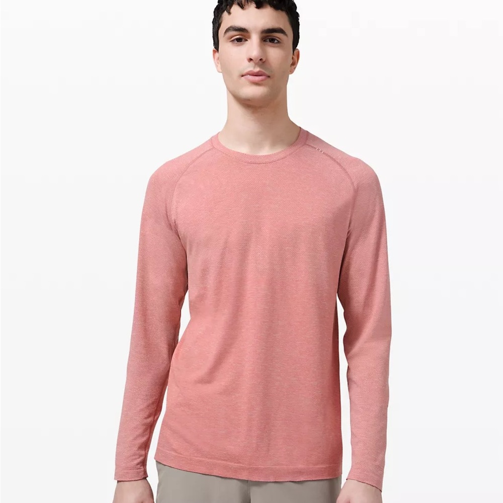lululemon Metal Vent Tech 2.0 LS Misty Pink/Cherry Large